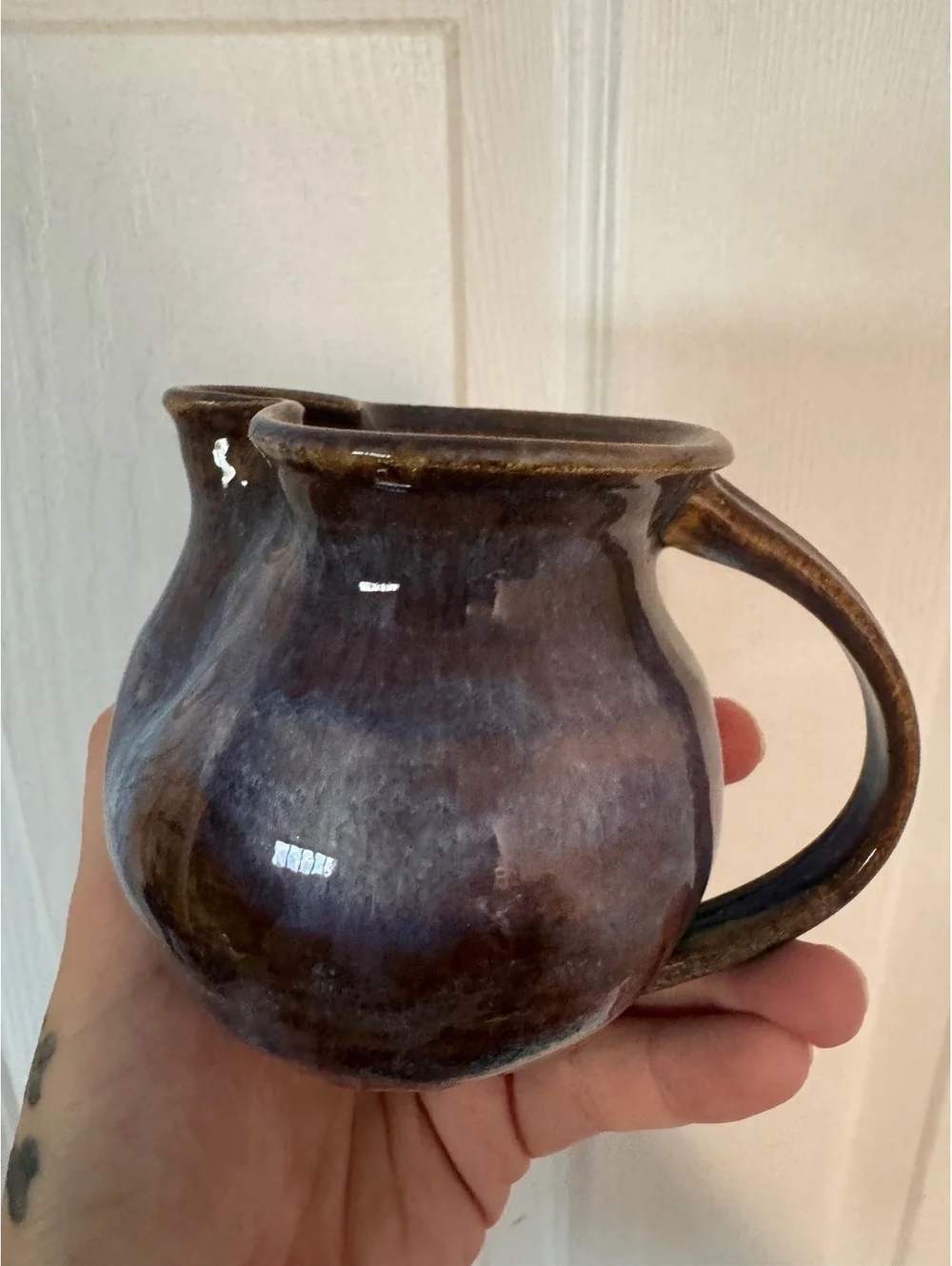 Handcrafted Ceramic Creamer and Sugar Jar Set with Lid